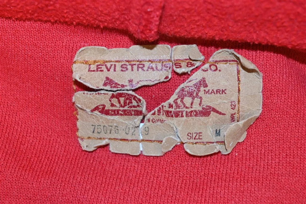 90s Levi's Acid Wash Layered Hoodie Denim Jacket Medium