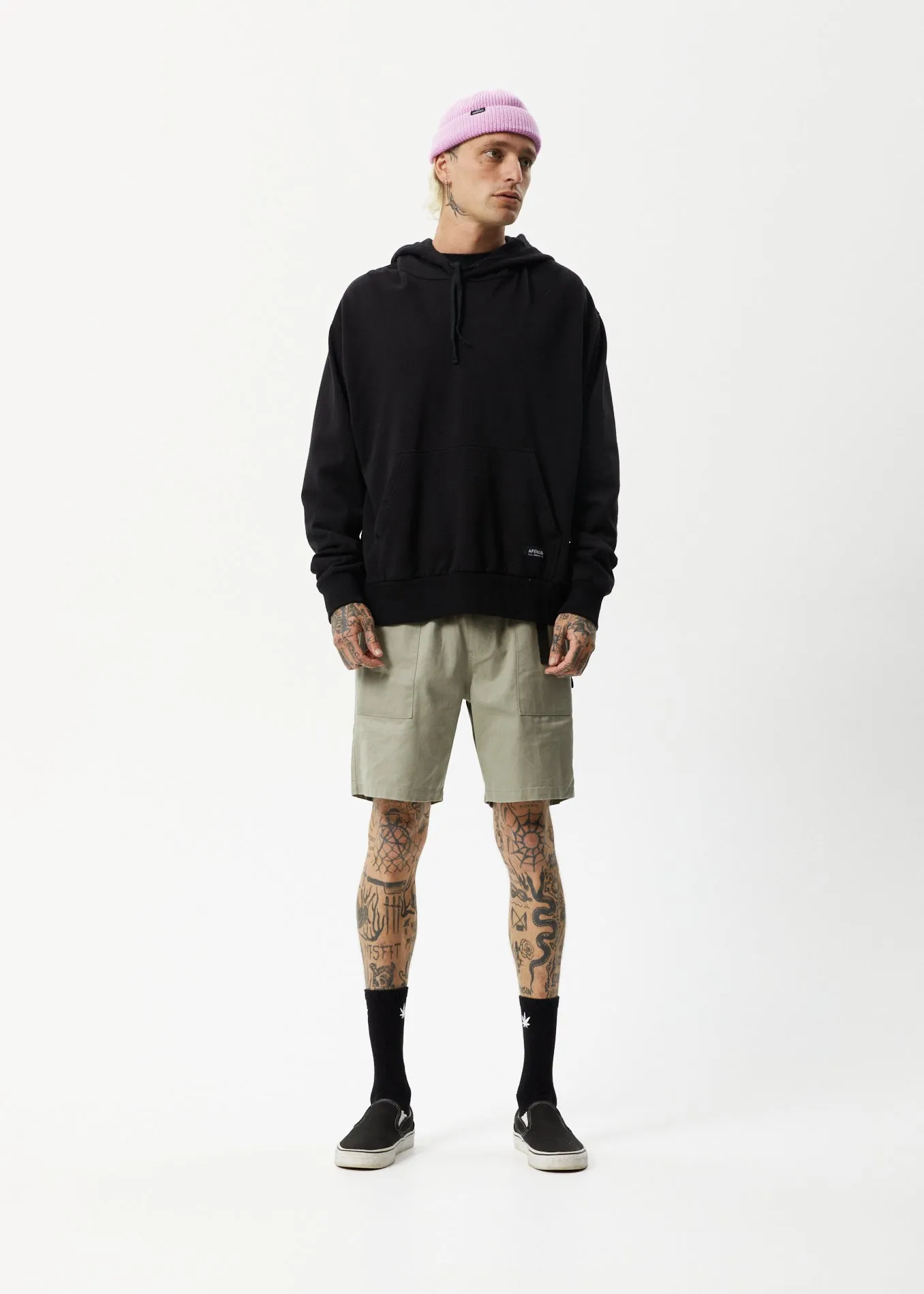 AFENDS Mens All Day - Hemp Hoodie - Black