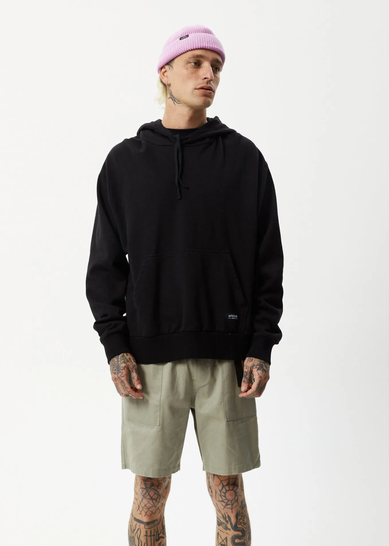 AFENDS Mens All Day - Hemp Hoodie - Black