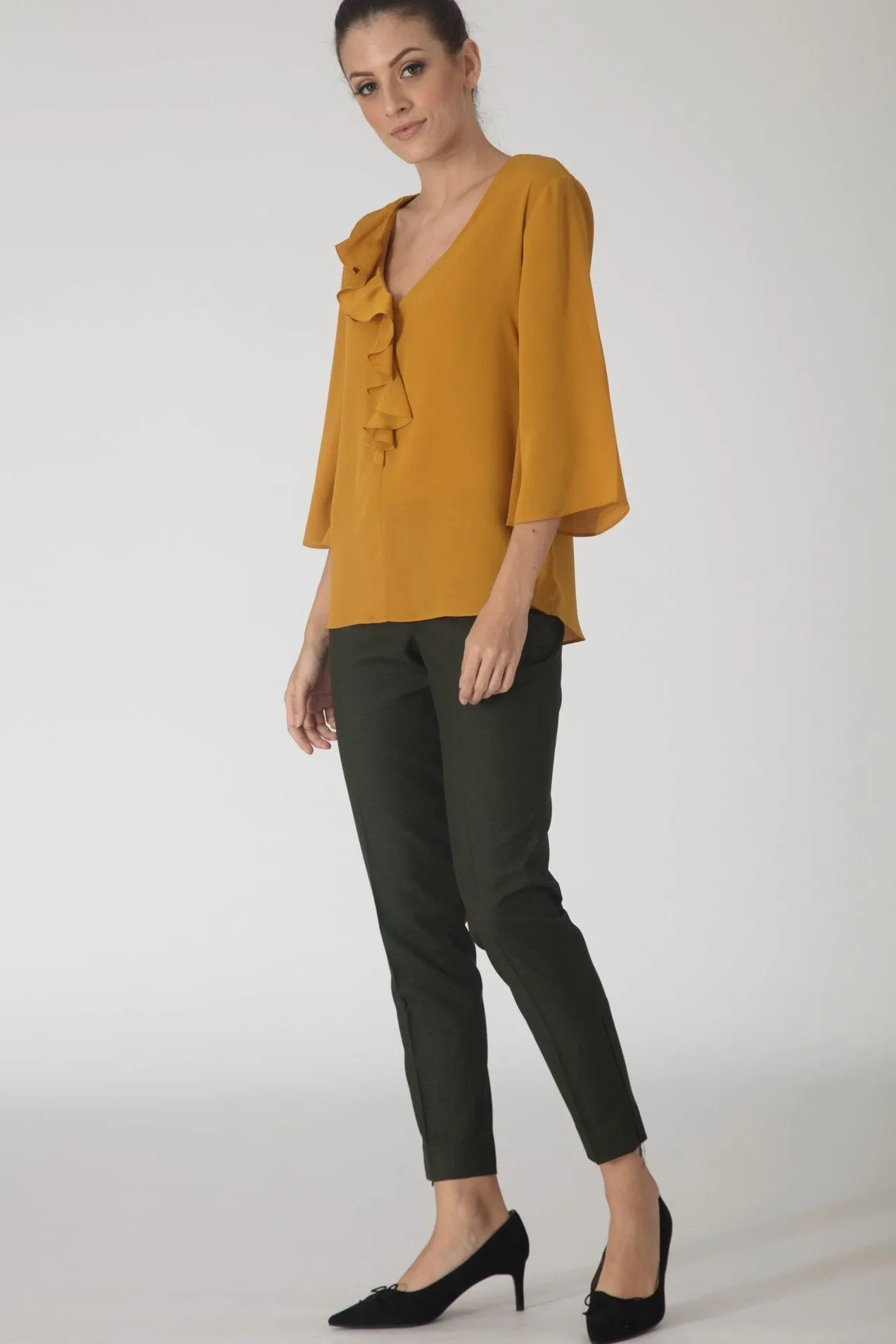 Antilly Ruffle Flowy Blouse