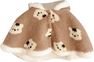 Baby Toddler Boys Girls Wool Blend Winter Hooded Outerwear Capes Poncho Coat Thin Quilted Coat