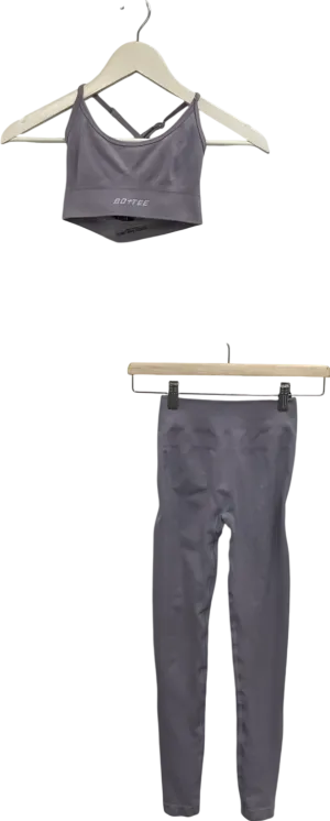 Bo   Tee Purple High Waist Leggings Uk Xs And Seamless Crop Top UK XXS