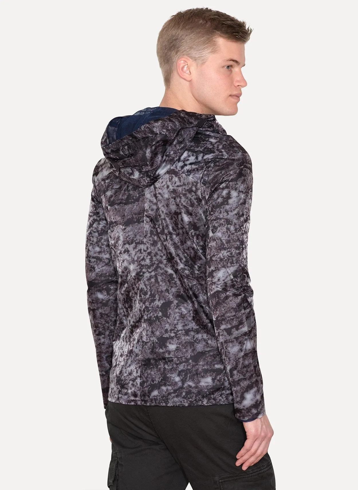 Camouflage Print Hooded Windbreaker Jacket