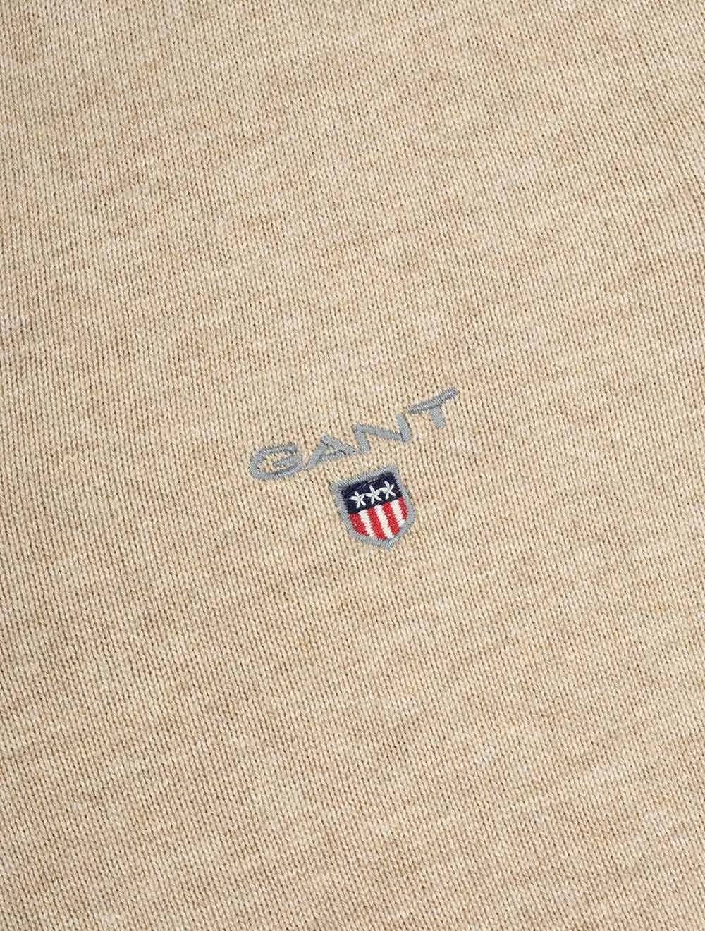 Classic Cotton V-Neck Sand Melange