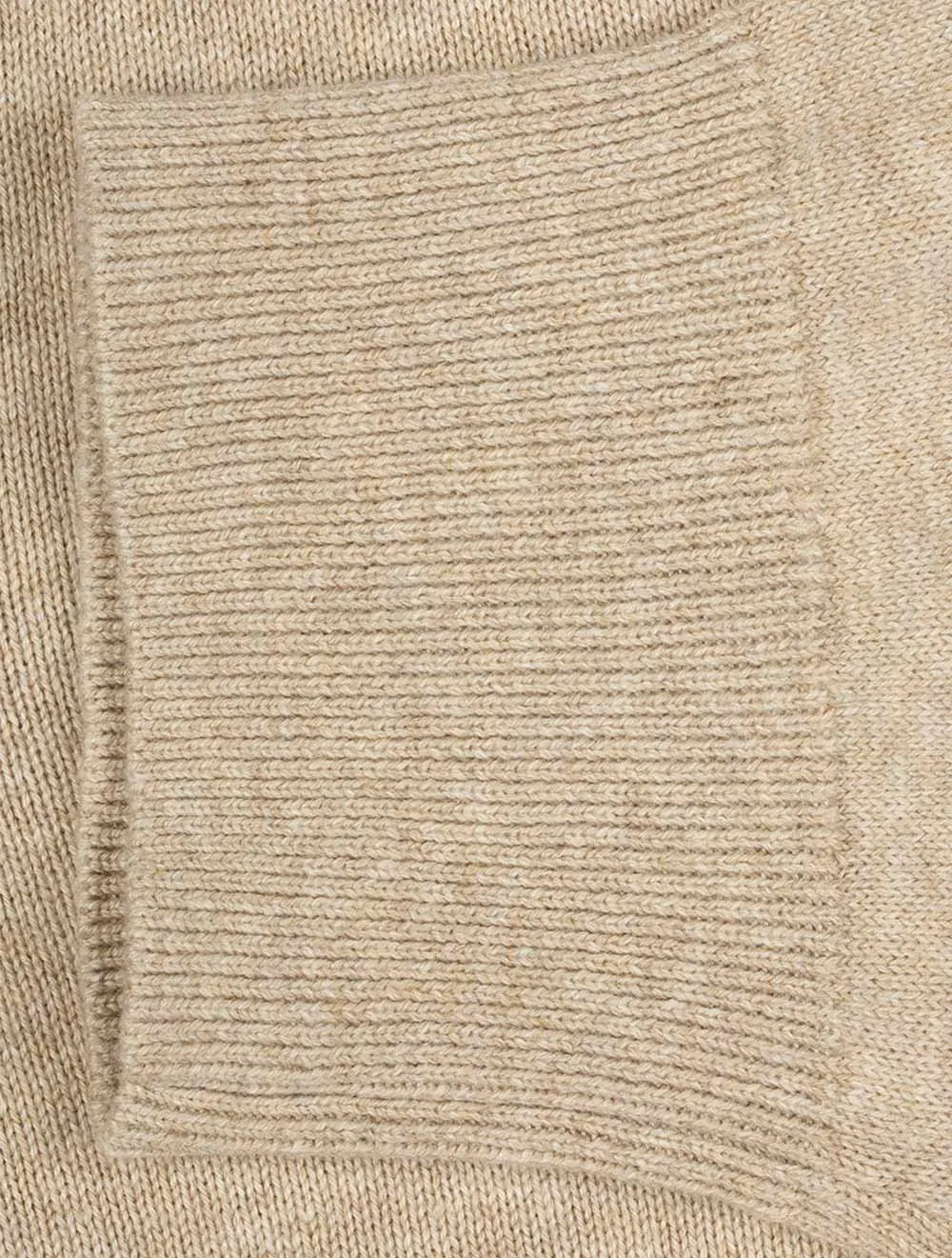 Classic Cotton V-Neck Sand Melange