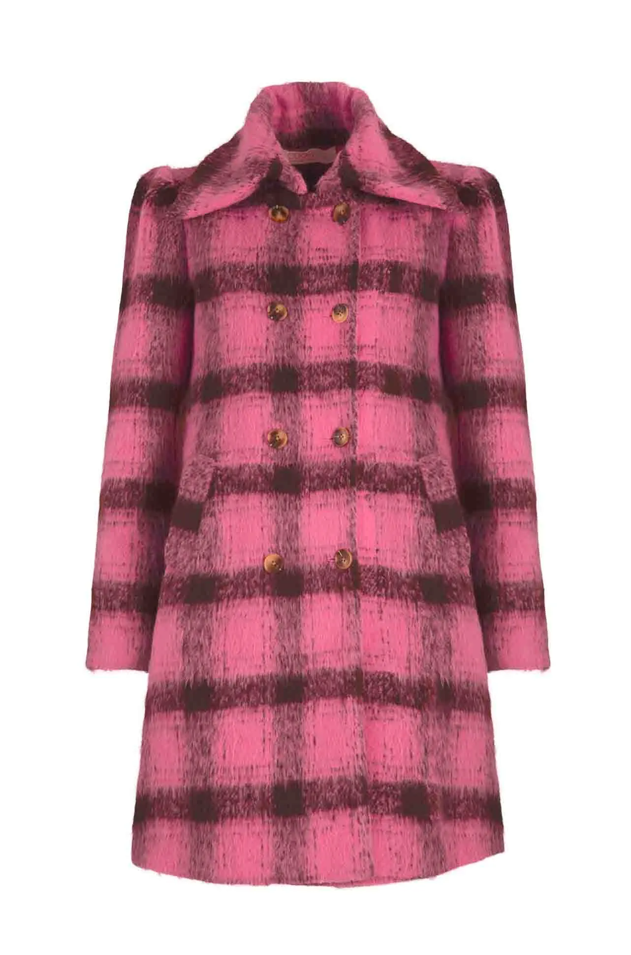 Coop - Check On The Cheek Double Scoop Coat