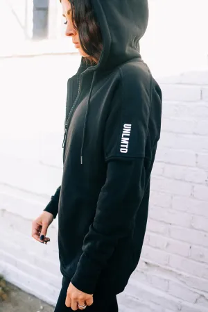 Core Oversized Fleece Lined Zip Hoodie