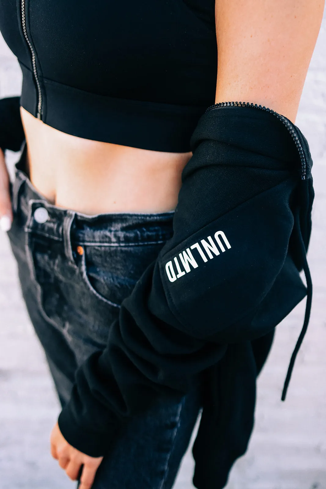 Core Oversized Fleece Lined Zip Hoodie