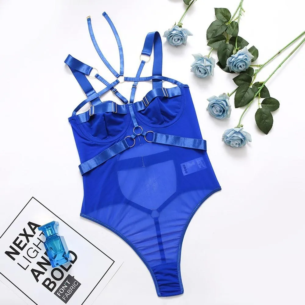Crossed Shoulder Strap Lingerie