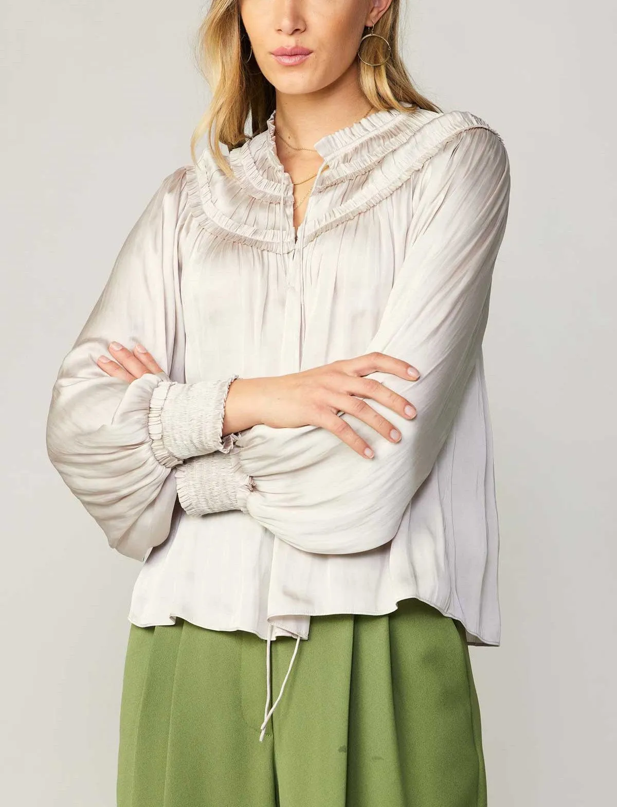 Current Air Ruffle Smock Detail Blouse