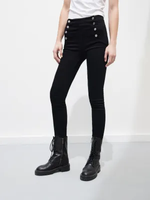 Decorative Buttons Skinny Jeans