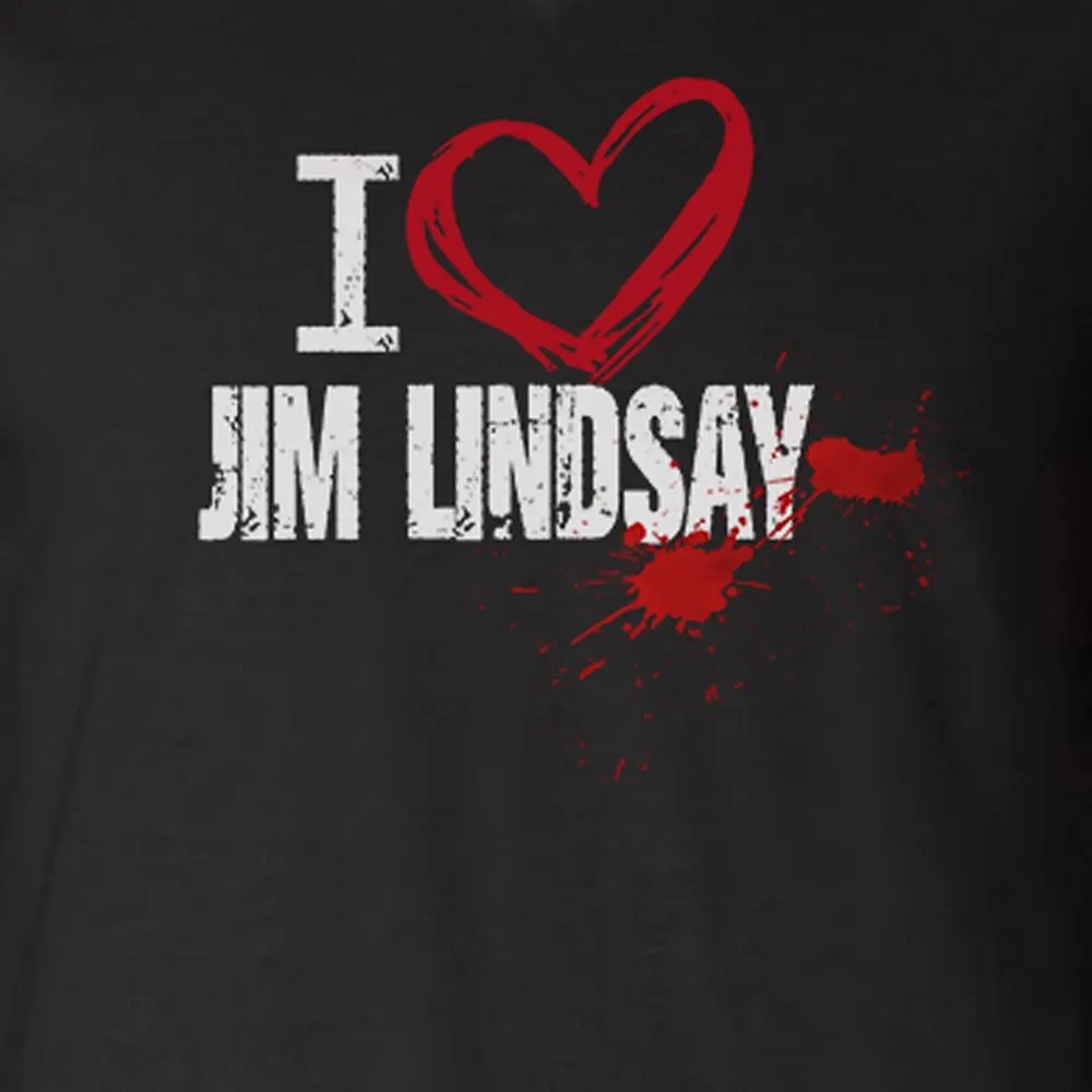 Dexter: New Blood I Heart Jim Lindsay Adult V-Neck T-Shirt