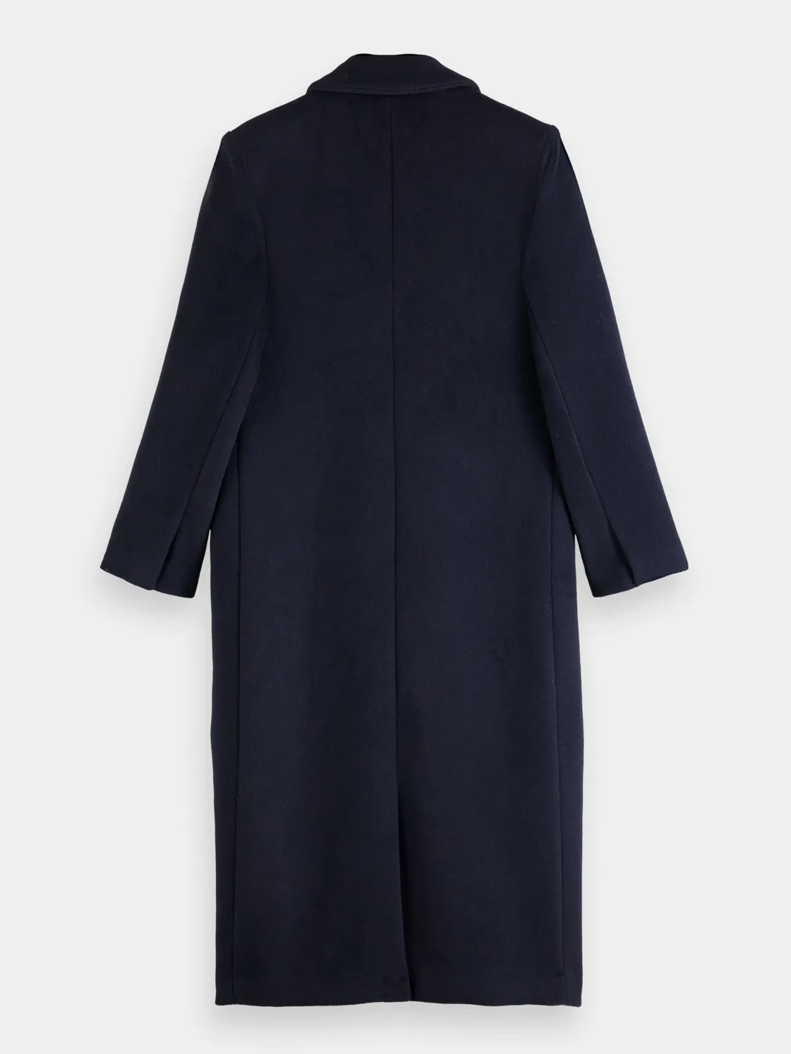 Double-breasted wool coat