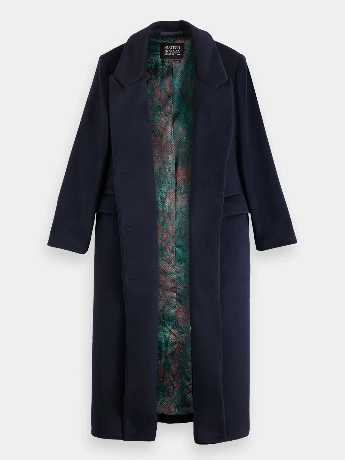 Double-breasted wool coat