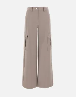 Dove Grey Cargo Trousers with Pockets