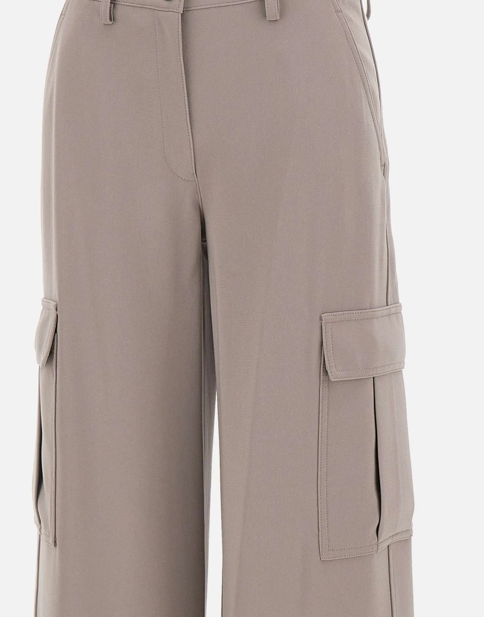 Dove Grey Cargo Trousers with Pockets