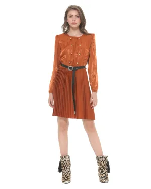 Dress With Pleated Skirt