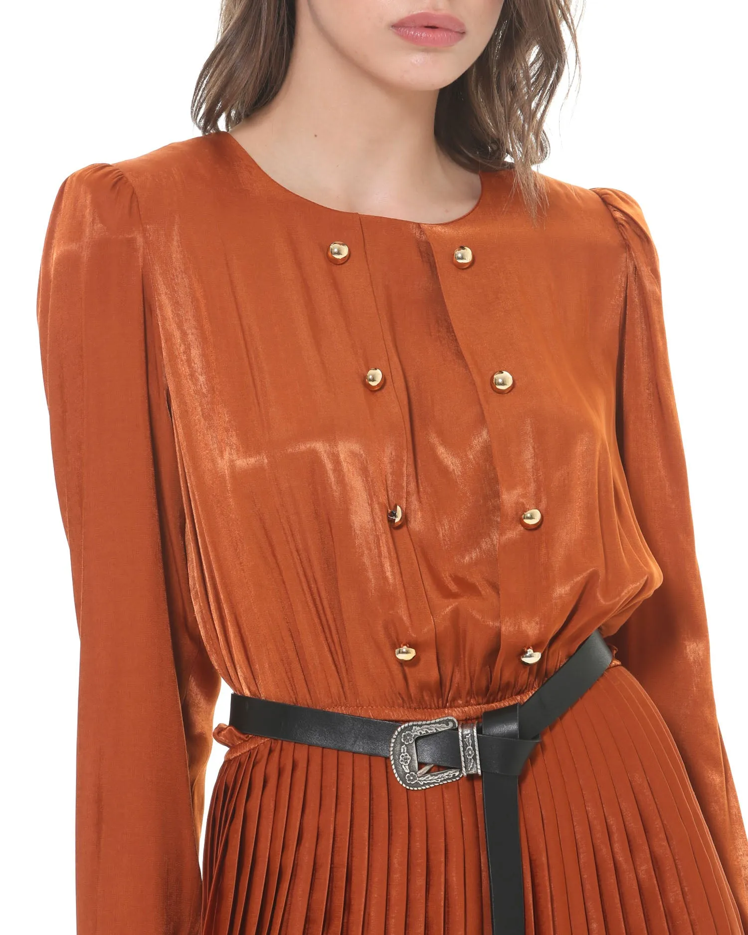 Dress With Pleated Skirt