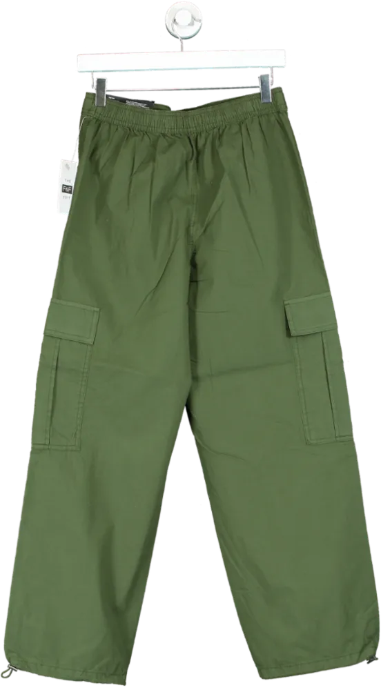 F&F Green Parachute High Rise Cargo Trousers UK 10