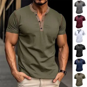 Fashion Short-sleeved Polo Shirt Summer Button | Men's Polo Shirt