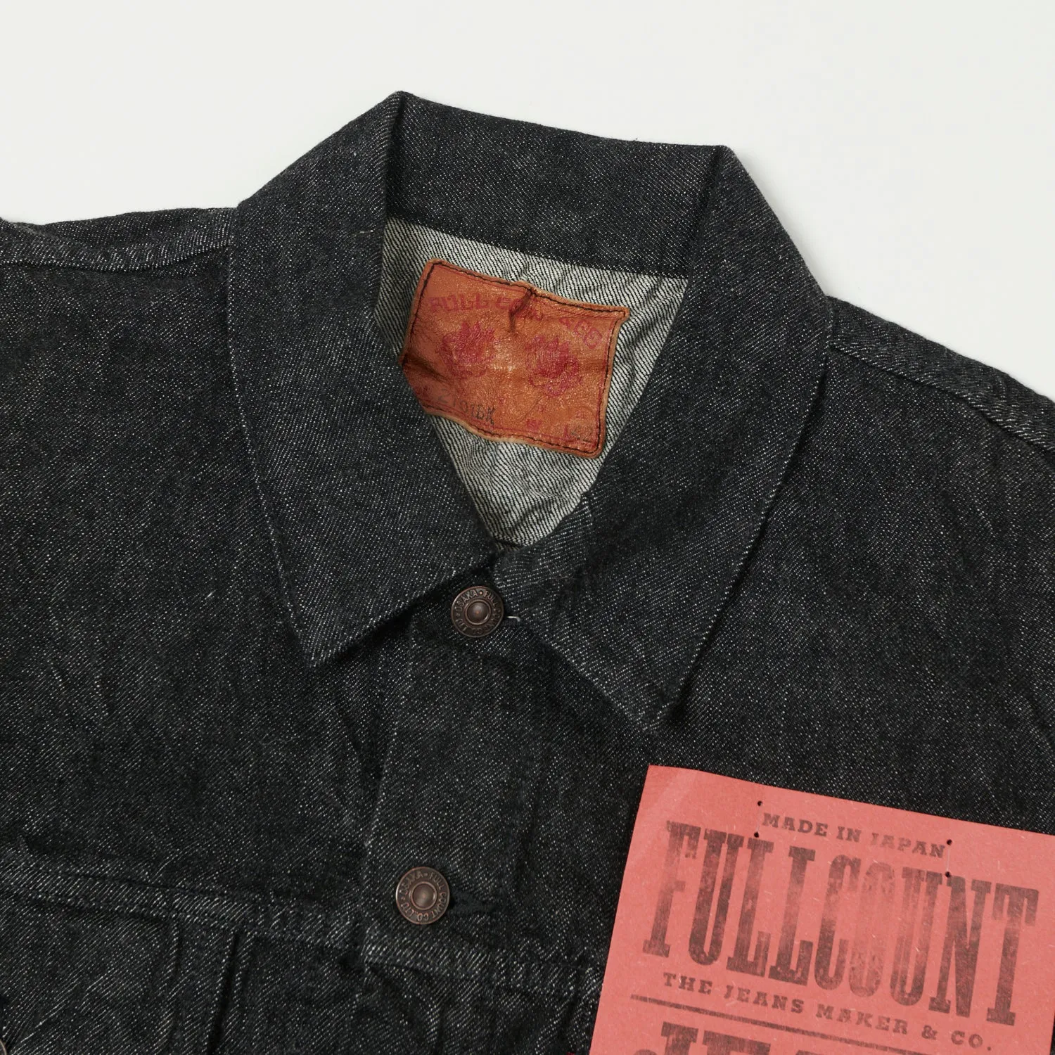 Full Count 2101BK 13.7oz Type III Denim Jacket - Black One Wash