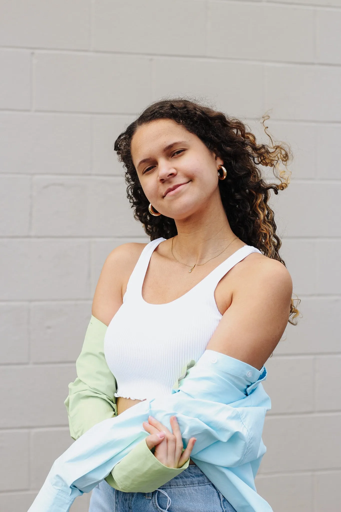 Give It To Me White Cropped Tank