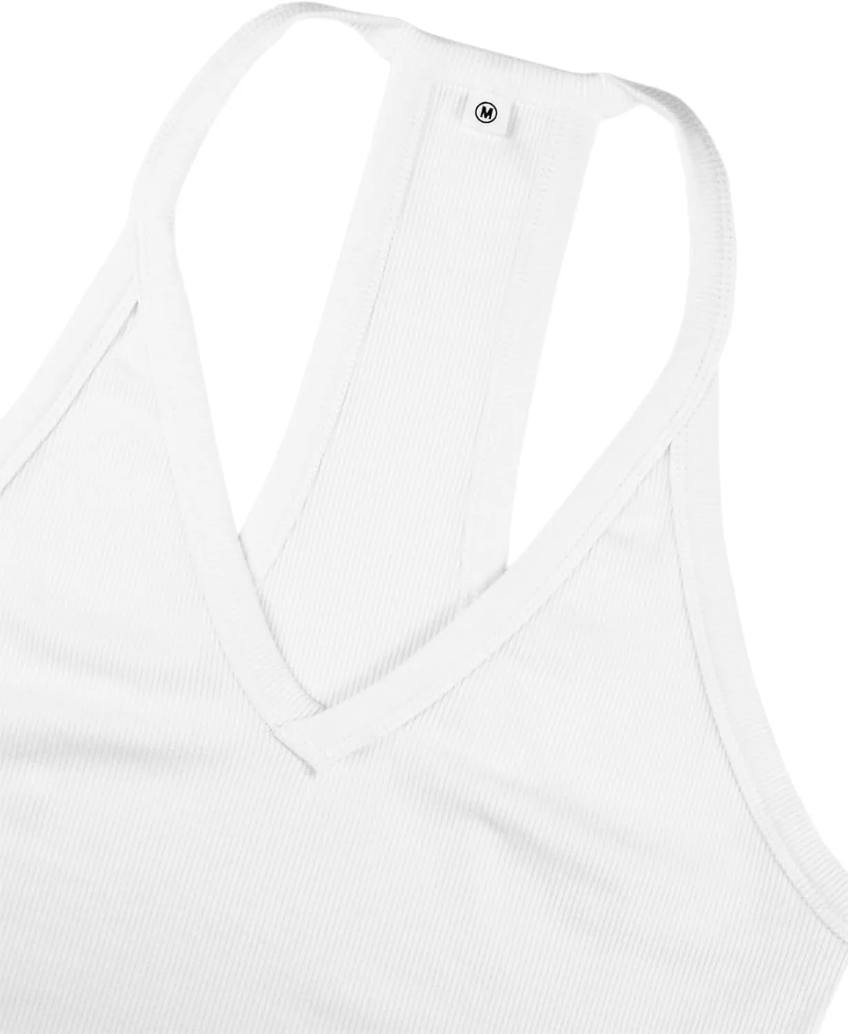 iGENJUN Workout Tops for Women Racerback Basic Tank Summer 2024 Camisole V Neck Slim Fit Ribbed Sleeveless