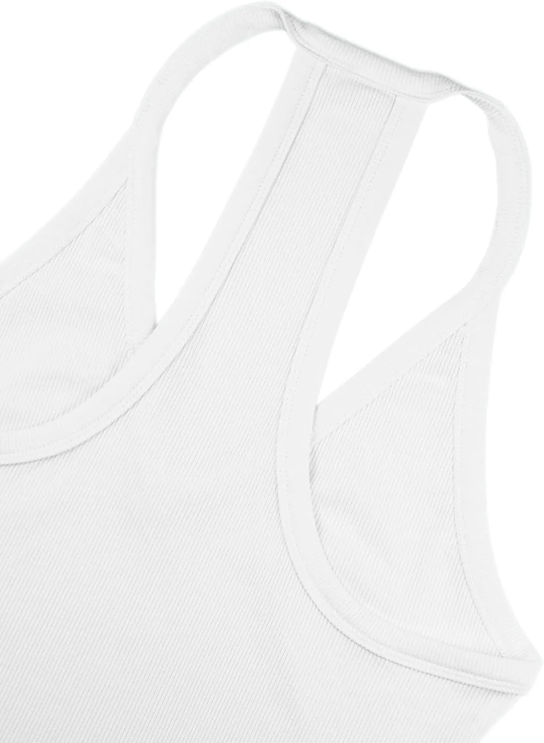 iGENJUN Workout Tops for Women Racerback Basic Tank Summer 2024 Camisole V Neck Slim Fit Ribbed Sleeveless
