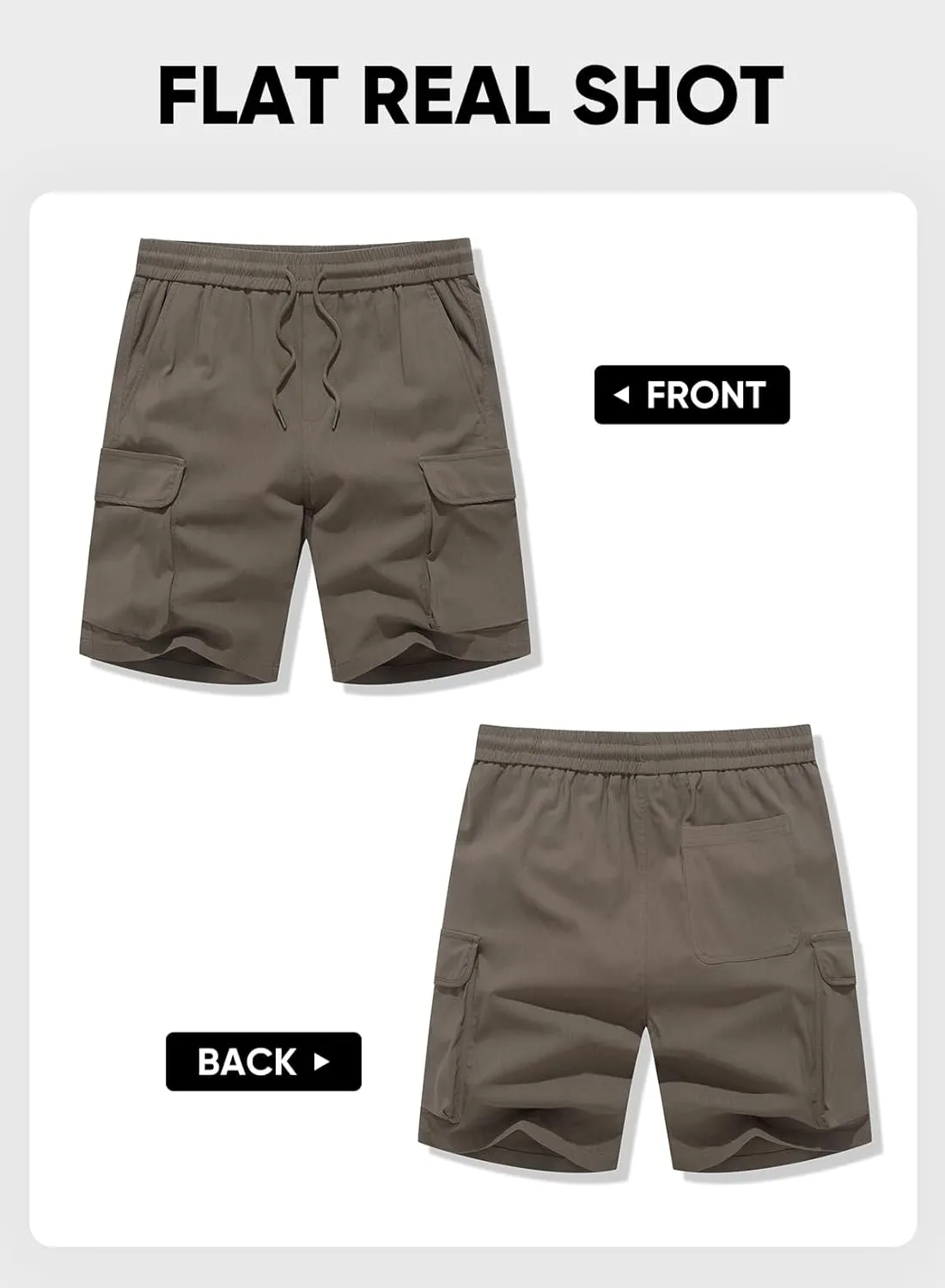 JMIERR Men's Stretch Cargo Shorts Casual Drawstring Classic Relaxed Fit Summer Short with Multi Pockets