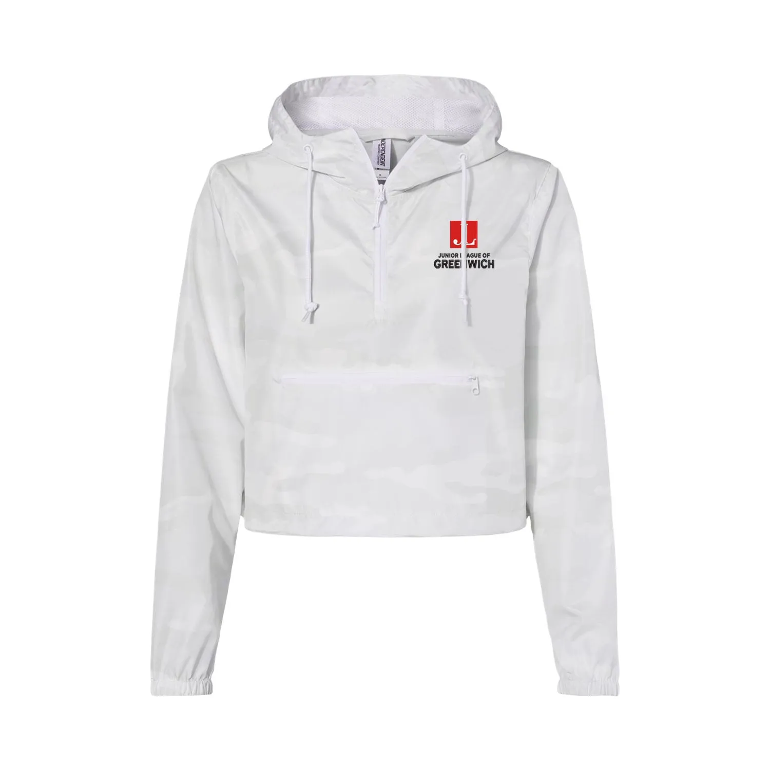 Junior League of Greenwich Cropped Windbreaker - JL Greenwich Logo