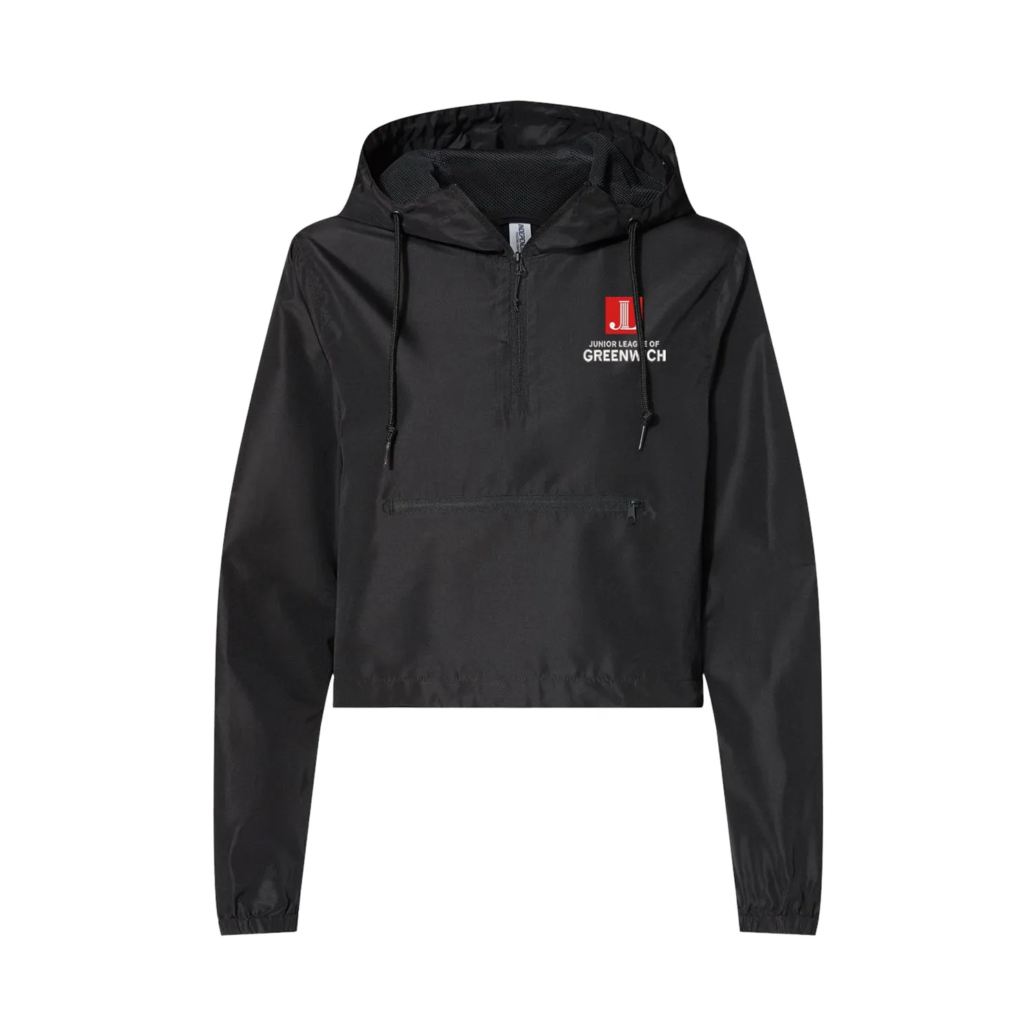 Junior League of Greenwich Cropped Windbreaker - JL Greenwich Logo