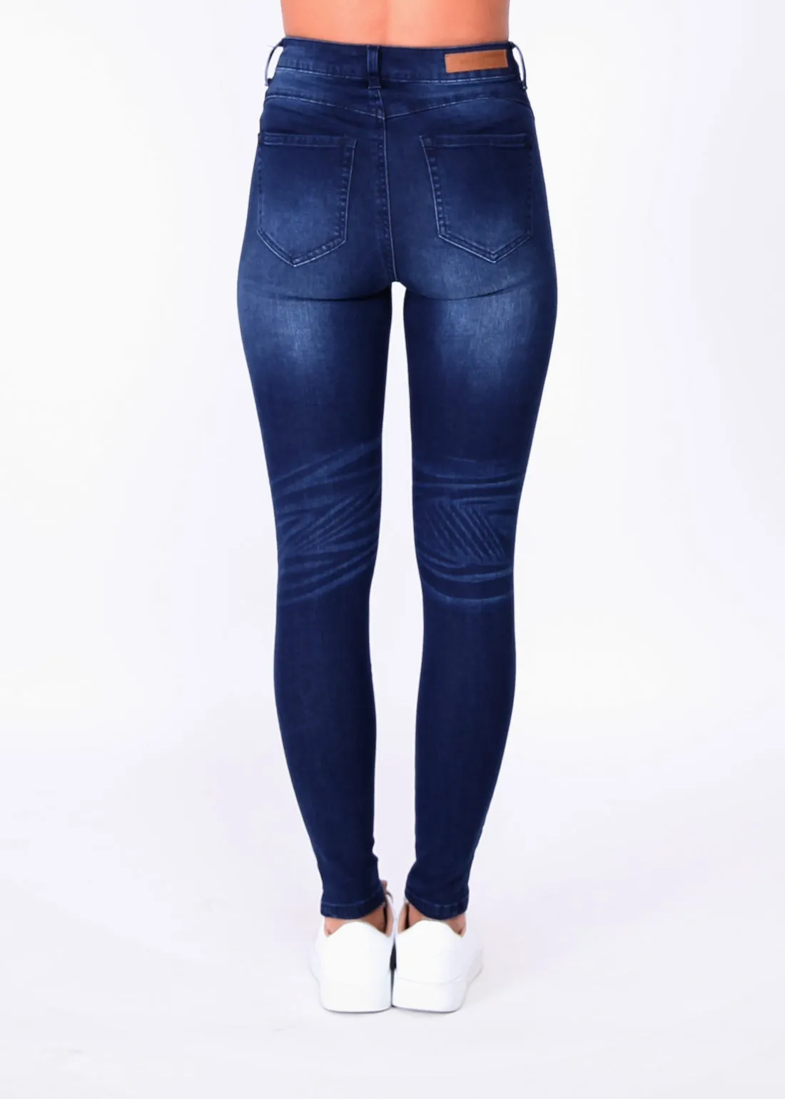 Kylie Ripped Skinny Jeans - Ink Wash