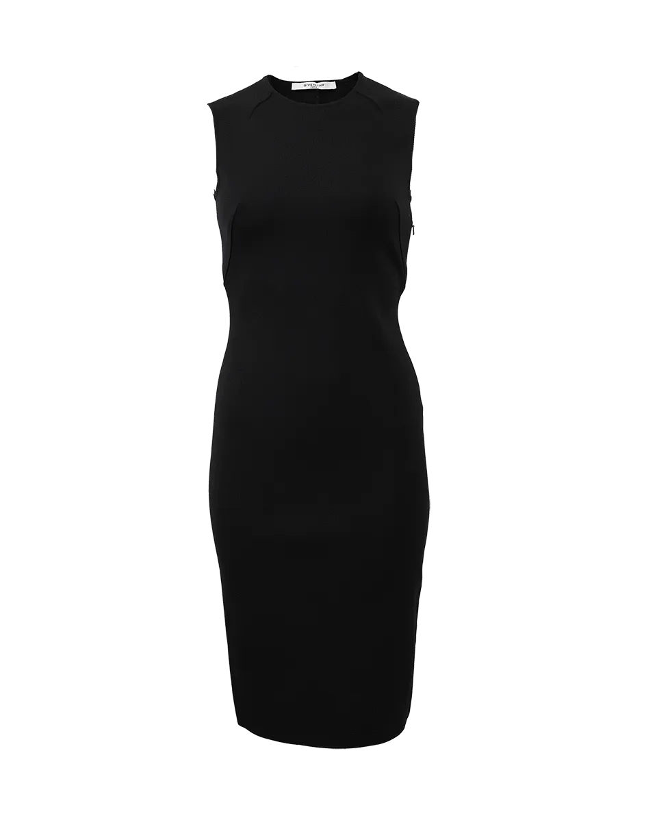 Lace Up Back Jersey Dress