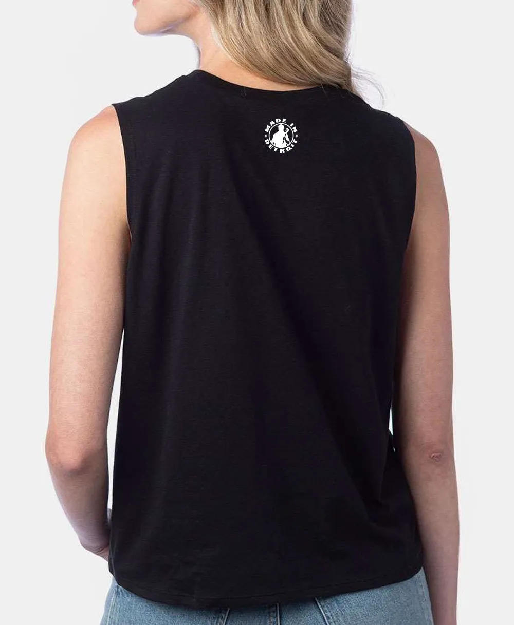 Ladies Detroit Crop Muscle Tank