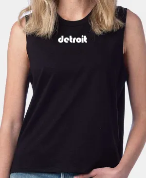 Ladies Detroit Crop Muscle Tank