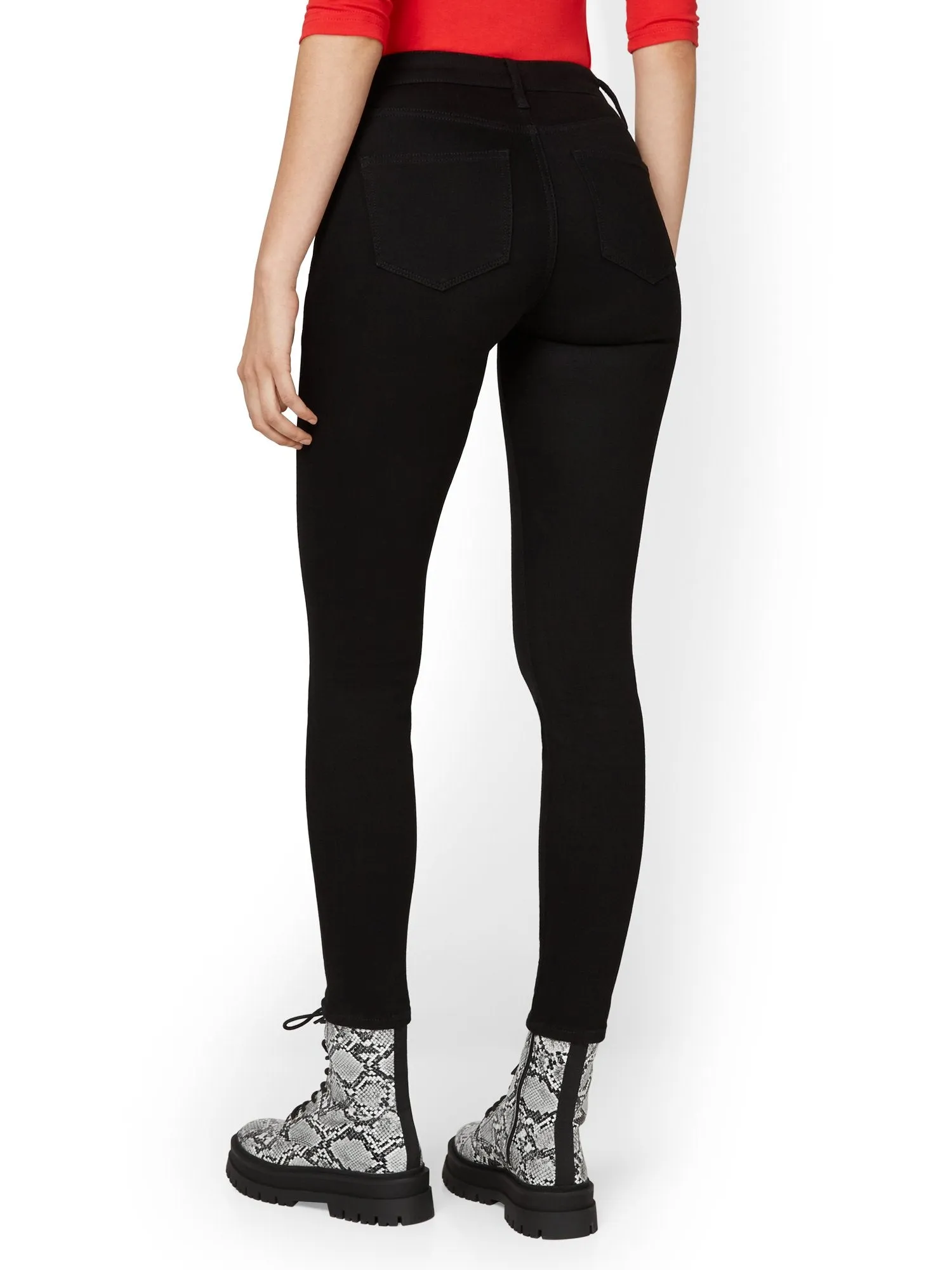 Lexi High-Waisted Super-Skinny Jeans - Black