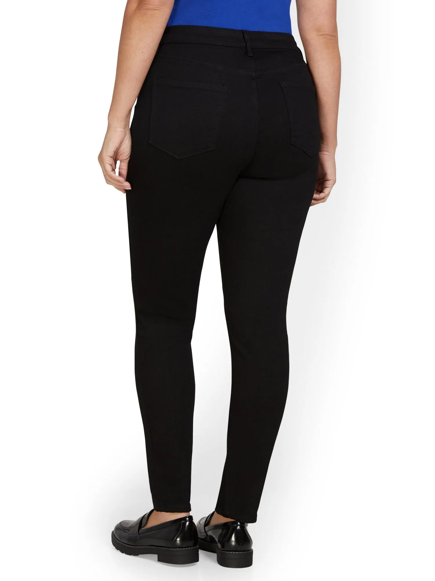 Lexi High-Waisted Super-Skinny Jeans - Black