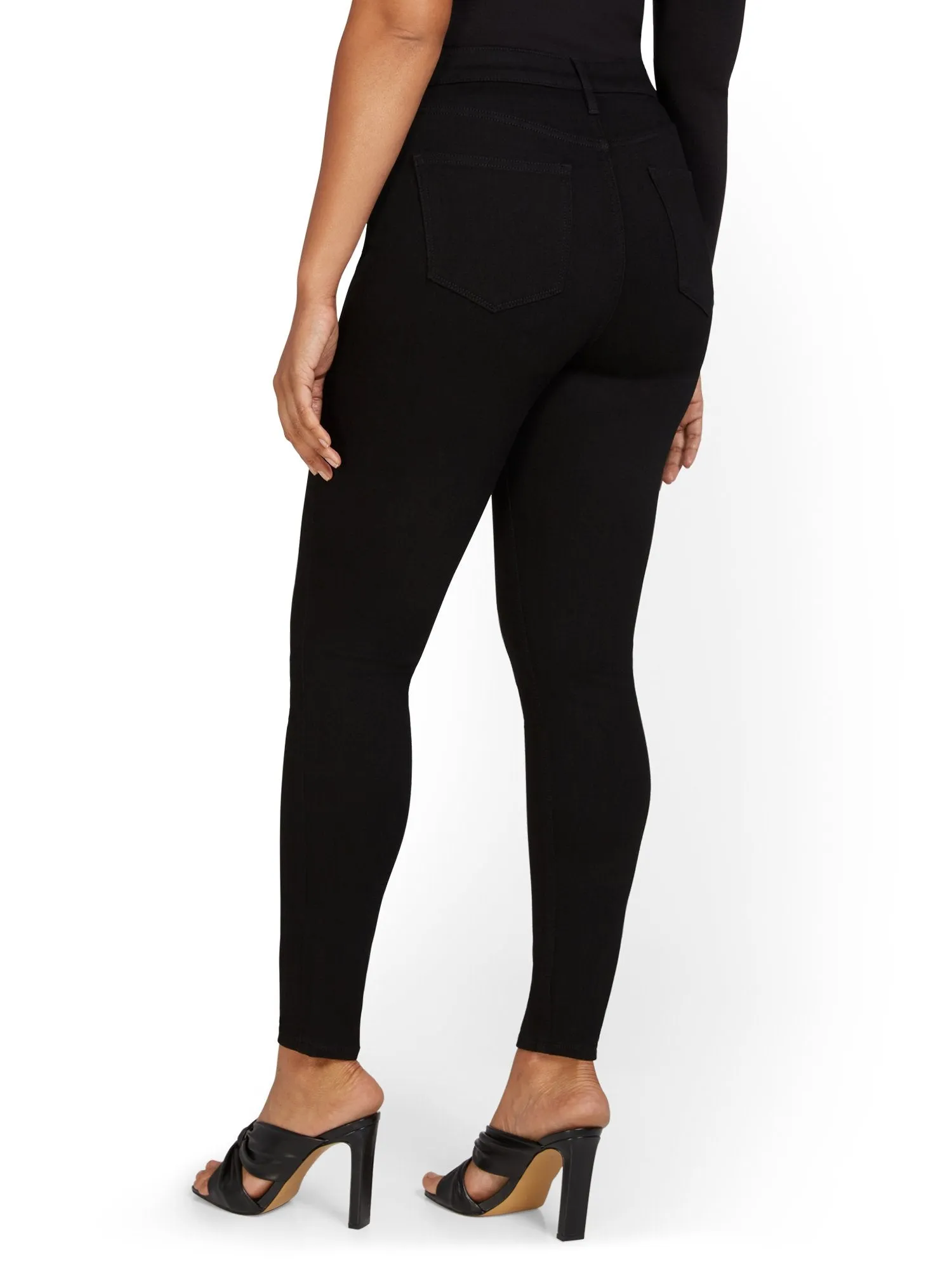 Lexi High-Waisted Super-Skinny Jeans - Black