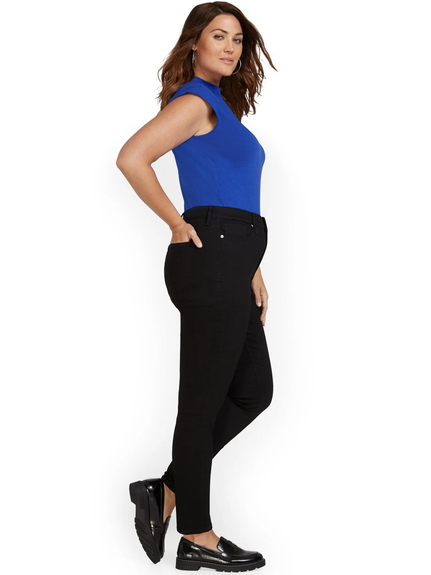 Lexi High-Waisted Super-Skinny Jeans - Black