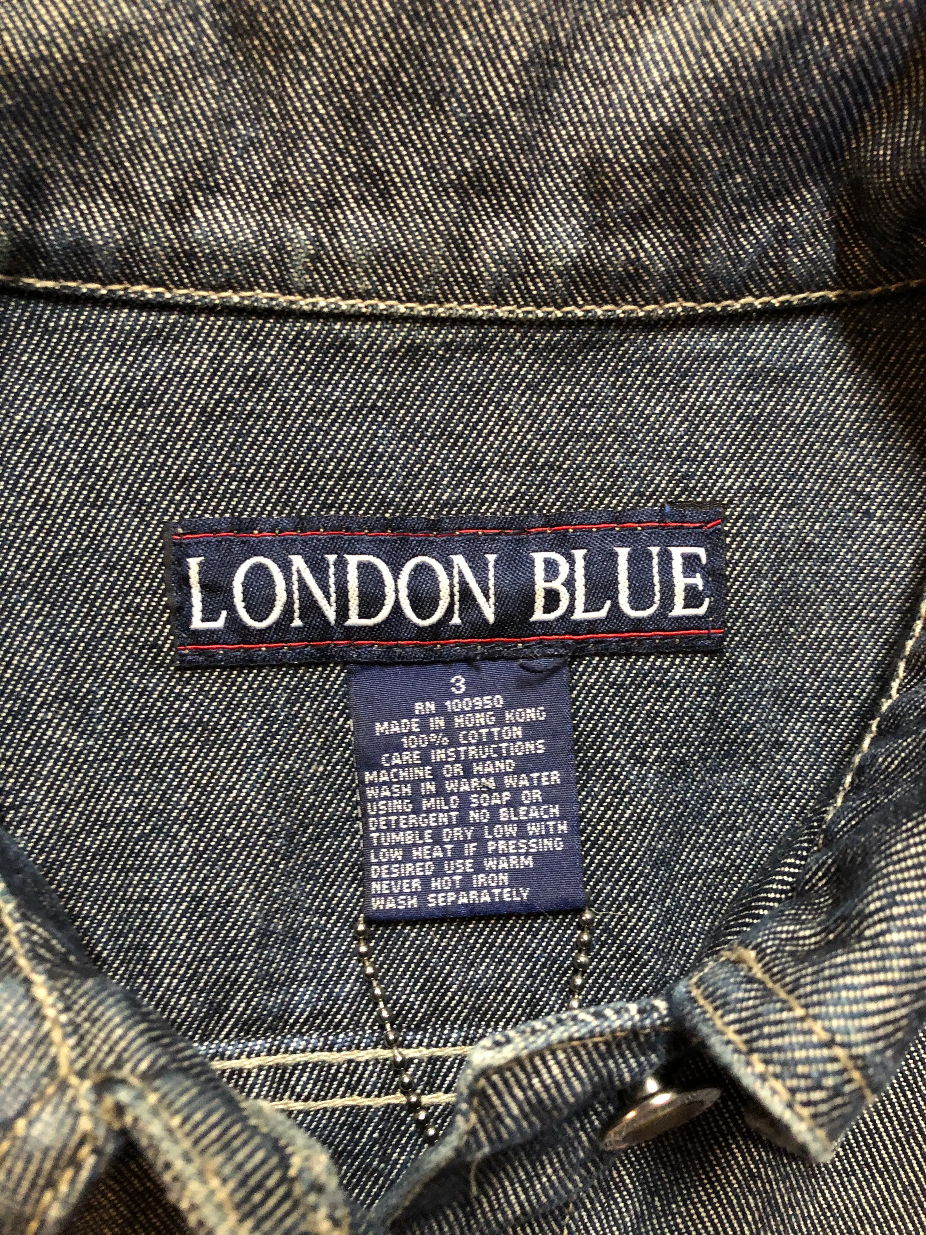 London Blue Faded Medium Wash Denim Jacket