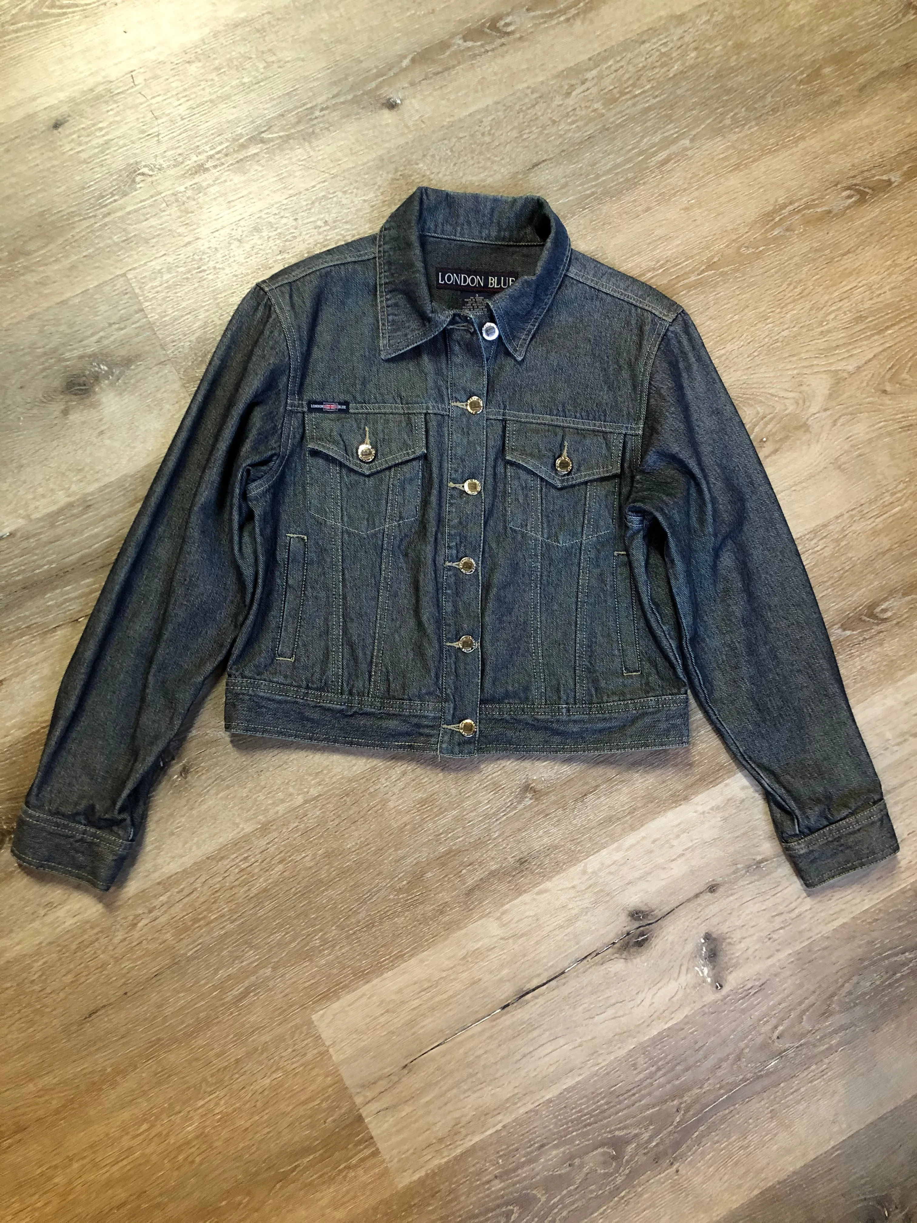 London Blue Faded Medium Wash Denim Jacket