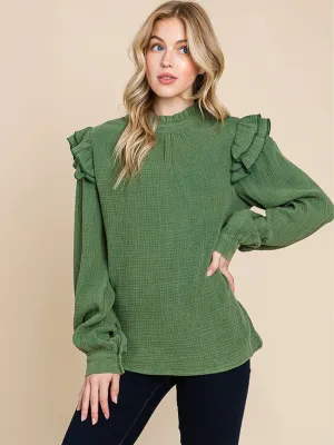 Long Sleeve Ruffle Blouse