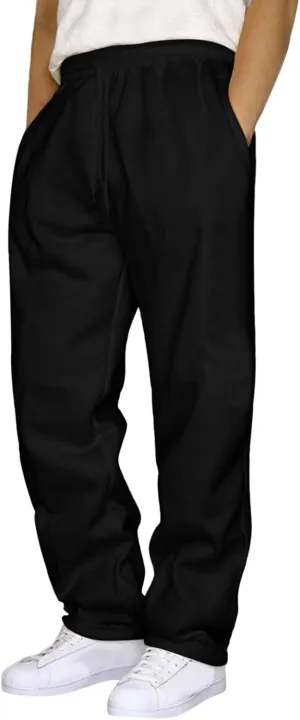 Mens Cargo Sweatpants Baggy Wide Straight Leg Joggers Running Workout Gym Track Golf Pants Beach Yoga Trousers