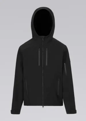 Men's Sandbanks Black Hooded Windbreaker Jacket