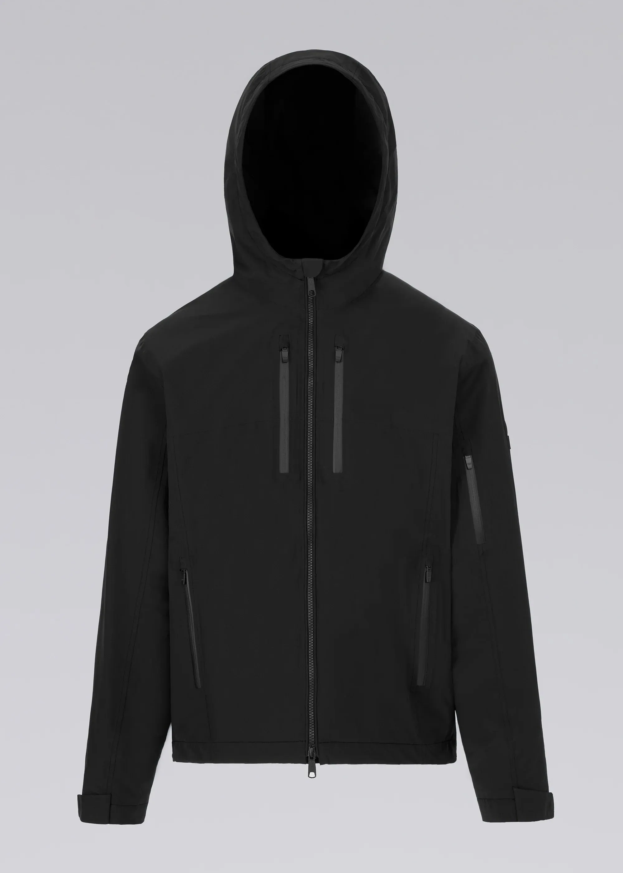 Men's Sandbanks Black Hooded Windbreaker Jacket