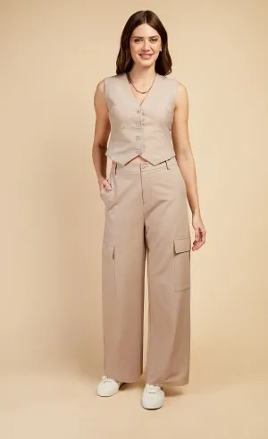 Mink Cargo Trousers by Vogue Williams