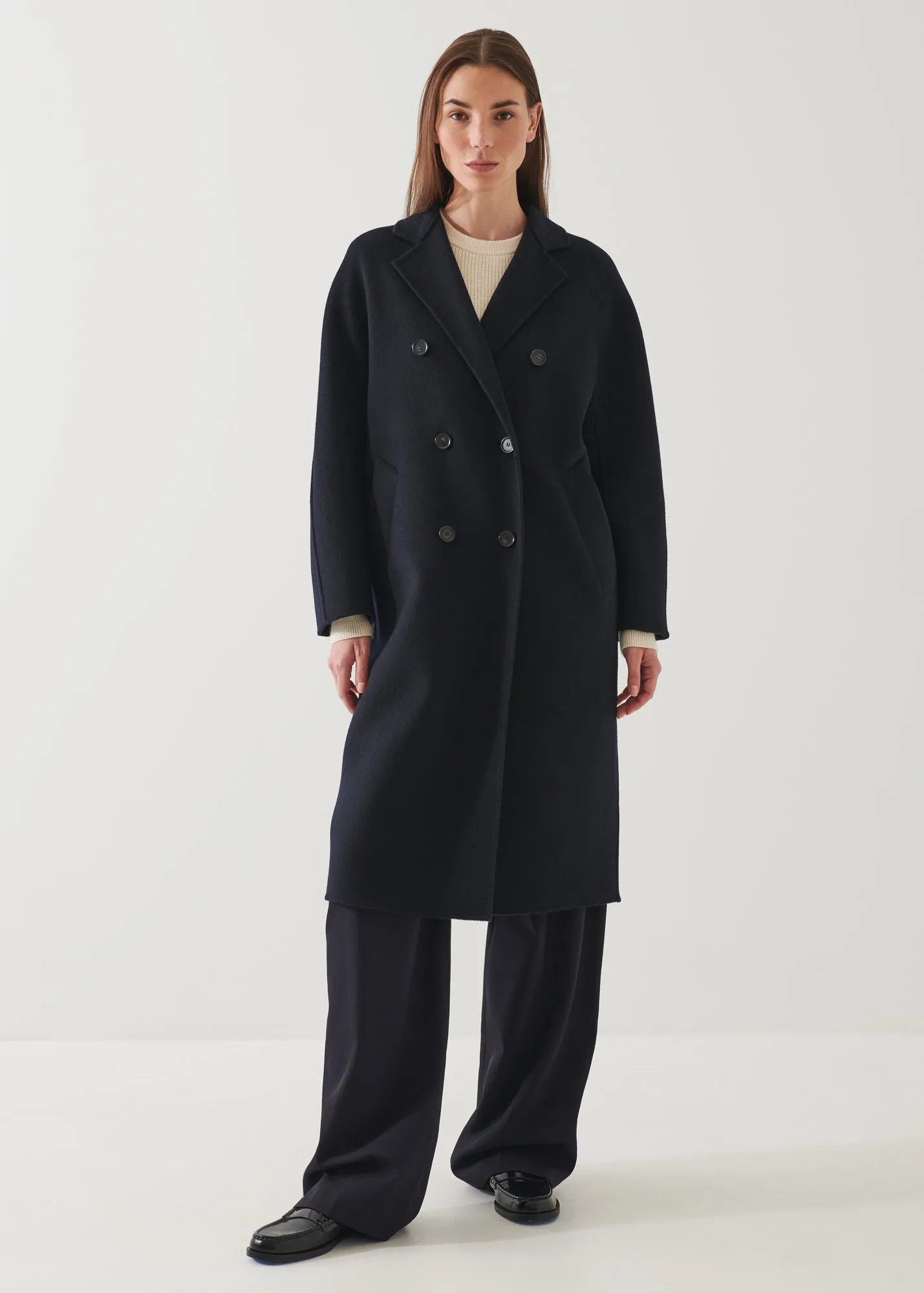 Oversized Double Breasted Wool Coat