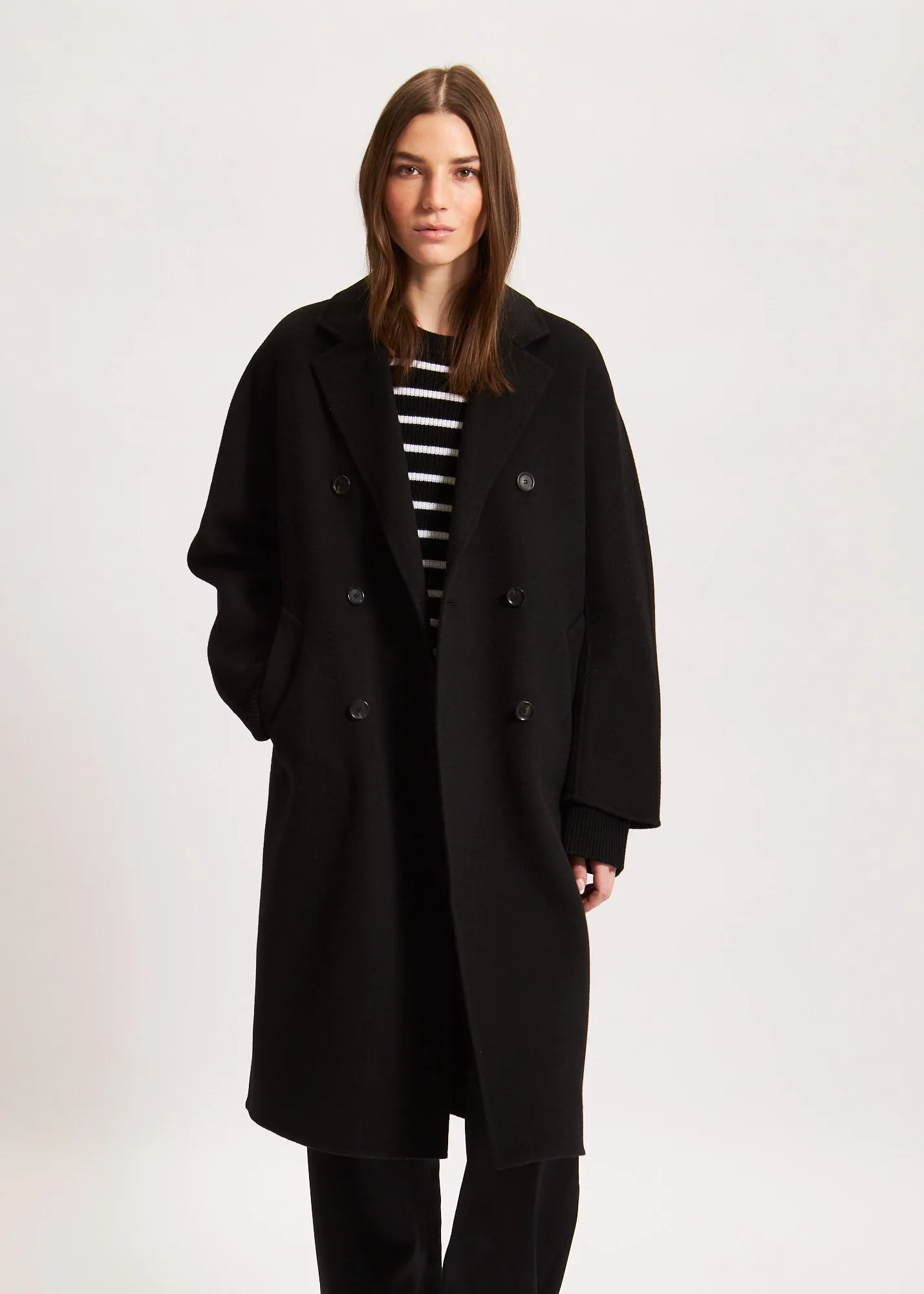 Oversized Double Breasted Wool Coat