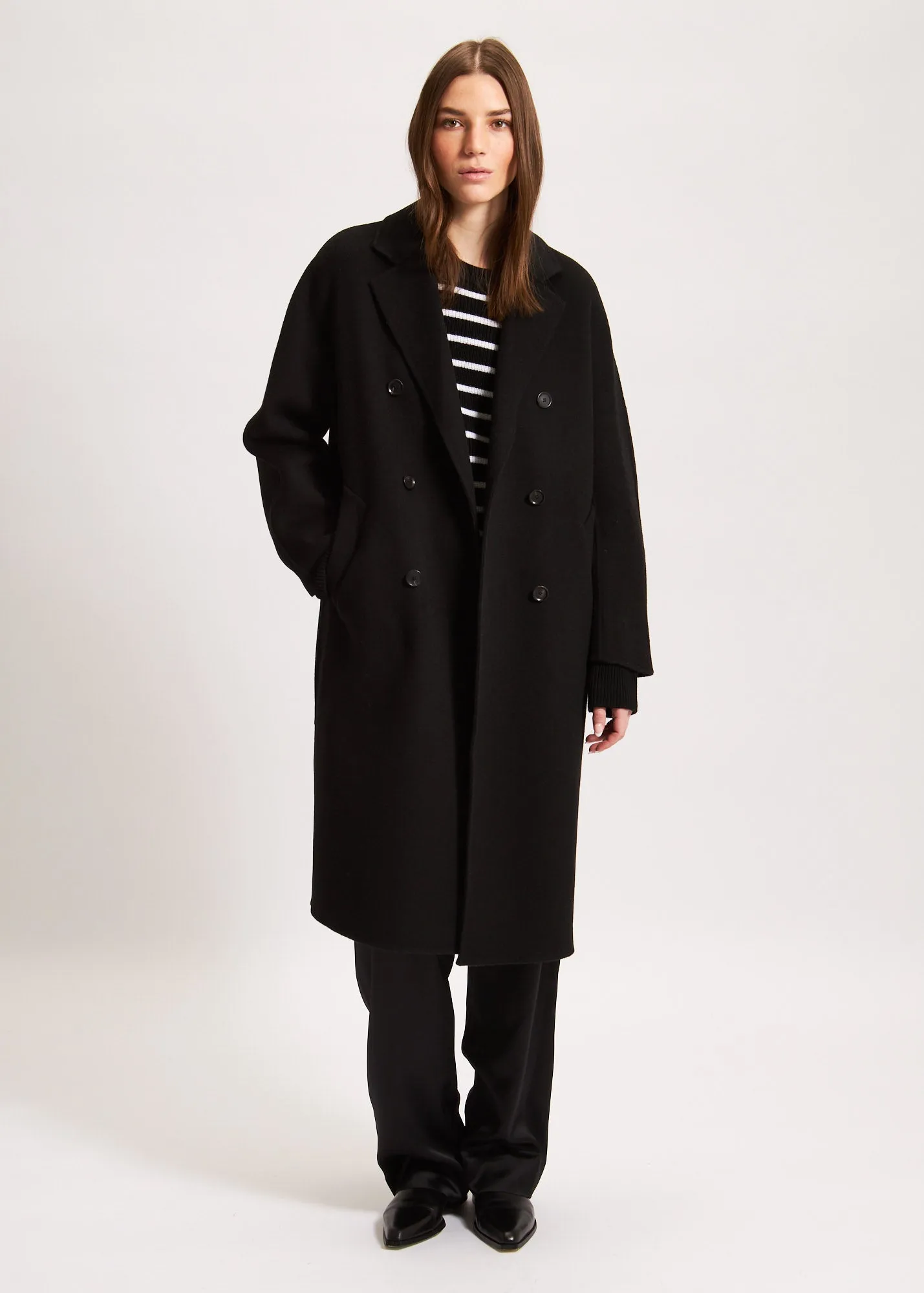 Oversized Double Breasted Wool Coat