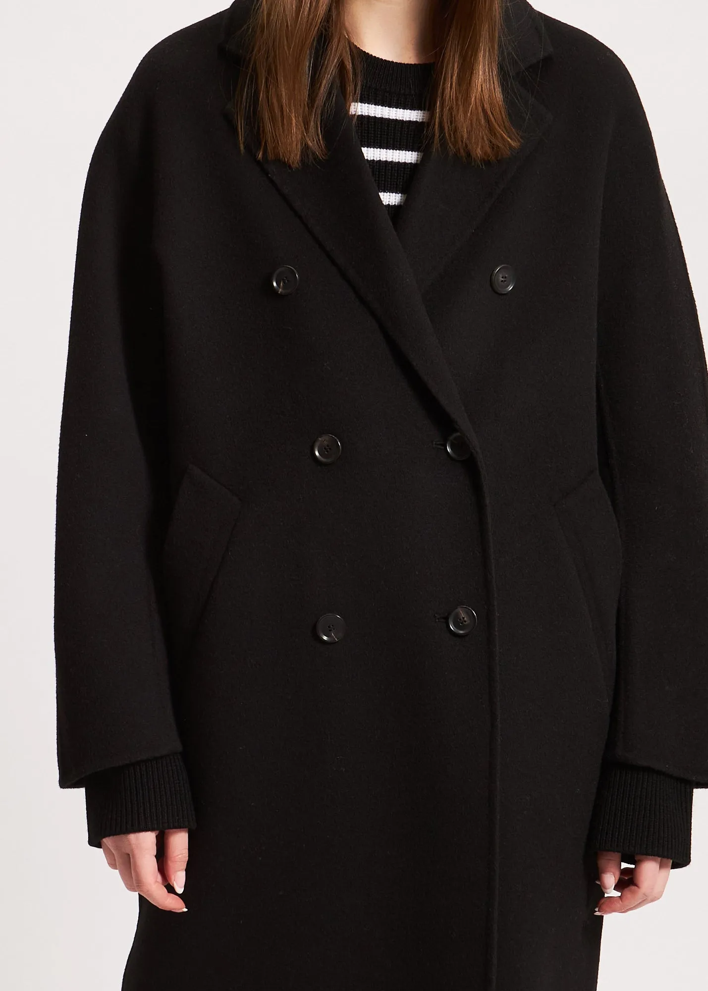 Oversized Double Breasted Wool Coat
